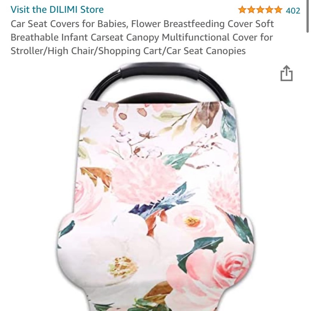 Floral Baby Car Seat Cover